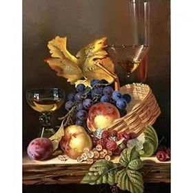 Canvas Hobby Meyve Sepeti Kasnaklı 60x75 cm Sayılarla Boyama Seti
