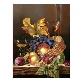 Canvas Hobby Meyve Sepeti Kasnaklı 90x110 cm Sayılarla Boyama Seti