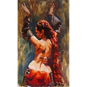 Canvas Hobby Mistik Dans Kasnaklı 100 x 140 cm Sayılarla Boyama Seti