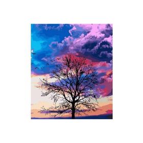 Canvas Hobby Mor Bulutlar Kasnaklı 100 x 140 cm Sayılarla Boyama Seti