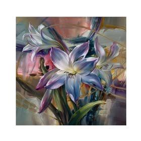 Canvas Hobby Mor Çiçekler Kasnaklı 100 x 140 cm Sayılarla Boyama Seti