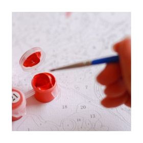 Canvas Hobby Mor Çiçekler Kasnaklı 100 x 140 cm Sayılarla Boyama Seti