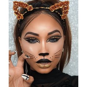 Canvas Hobby Panter Kız 90x110 cm Rulo Sayılarla Boyama Seti