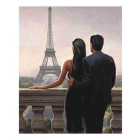 Canvas Hobby Paristeki Çift 90x110 cm Rulo Sayılarla Boyama Seti