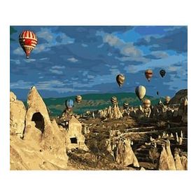 Canvas Hobby Peri Bacaları ve Balon 60x75 cm Rulo Sayılarla Boyama Seti