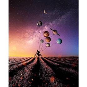Canvas Hobby Peşimdeki Evren 90x110 cm Rulo Sayılarla Boyama Seti
