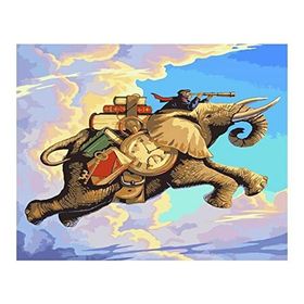 Canvas Hobby Picasso Uçan Fil 90x110 cm Rulo Sayılarla Boyama Seti