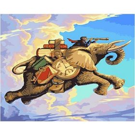 Canvas Hobby Picasso Uçan Fil Kasnaklı 100 x 140 cm Sayılarla Boyama Seti