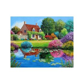 Canvas Hobby Renkli Cennet Evi 100 x 140 cm Rulo Sayılarla Boyama Seti