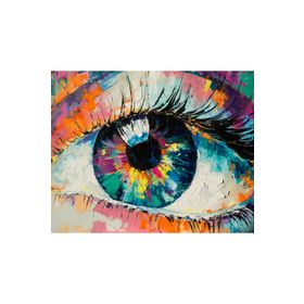Canvas Hobby Renkli Göz 70 x 90 cm Rulo Sayılarla Boyama Seti