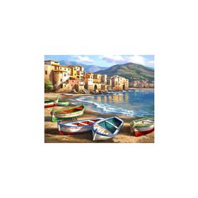 Canvas Hobby Renkli Kayıklar 100 x 140 cm Rulo Sayılarla Boyama Seti
