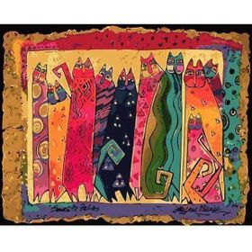 Canvas Hobby Renkli Kediler 2 40 x 50 cm Rulo Sayılarla Boyama Seti