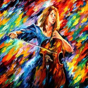 Canvas Hobby Renkli Kemancı 100 x 140 cm Rulo Sayılarla Boyama Seti