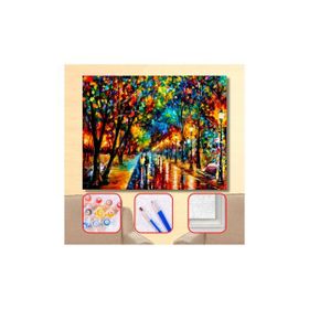 Canvas Hobby Renkli Yağmur 40 x 50 cm Rulo Sayılarla Boyama Seti