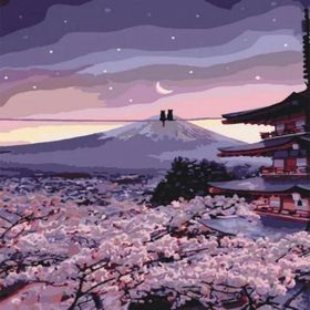 Canvas Hobby Romantik Çin Kedileri 60 x 75 cm Rulo Sayılarla Boyama Seti