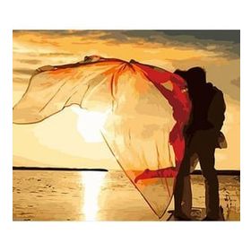 Canvas Hobby Romantik Gün Batımı 40 x 50 cm Rulo Sayılarla Boyama Seti