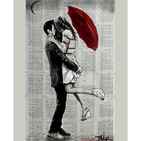 Canvas Hobby Romantik Şemsiye Anısı 2 100 x 140 cm Rulo Sayılarla Boyama Seti