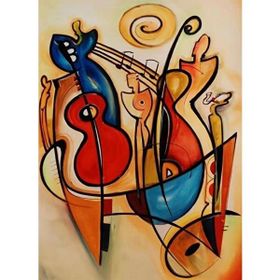 Canvas Hobby Ruh ve Müzik 100 x 140 cm Rulo Sayılarla Boyama Seti