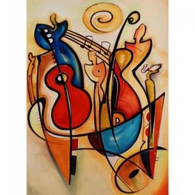 Canvas Hobby Ruh ve Müzik 100 x 140 cm Rulo Sayılarla Boyama Seti