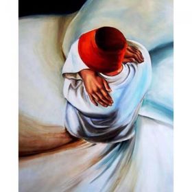 Canvas Hobby Rulo 100 x 140 cm Mevlana ve Şems Sayılarla Boyama Seti