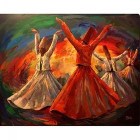 Canvas Hobby Rulo 100 x 140 cm Mevleviler Sayılarla Boyama Seti
