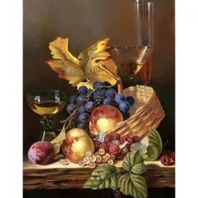 Canvas Hobby Rulo 100 x 140 cm Meyve Sepeti Sayılarla Boyama Seti