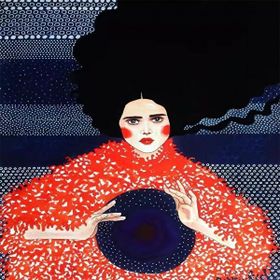 Canvas Hobby Rulo 100 x 140 cm Modern Kadın 2 Sayılarla Boyama Seti