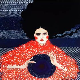 Canvas Hobby Rulo 100 x 140 cm Modern Kadın 2 Sayılarla Boyama Seti