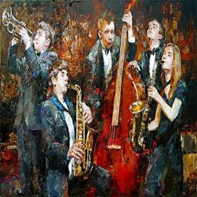 Canvas Hobby Rulo 100 x 140 cm Müzisyenler Sayılarla Boyama Seti