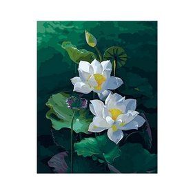 Canvas Hobby Rulo 100 x 140 cm Nilüfer Sayılarla Boyama Seti