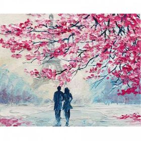 Canvas Hobby Rulo 100 x 140 cm Pariste Sonbahar Sayılarla Boyama Seti