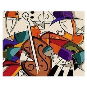 Canvas Hobby Rulo 100 x 140 cm Picasso Müzik Sayılarla Boyama Seti