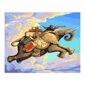 Canvas Hobby Rulo 100 x 140 cm Picasso Uçan Fil Sayılarla Boyama Seti