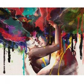 Canvas Hobby Rulo 100 x 140 cm Renkli Anlar Sayılarla Boyama Seti