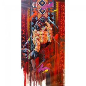 Canvas Hobby Rulo 100 x 140 cm Yörük Kadını Sayılarla Boyama Seti