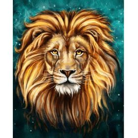 Canvas Hobby Rulo 70 x 90 cm Tek Aslan Sayılarla Boyama Seti