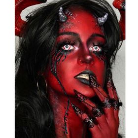 Canvas Hobby Rulo Canvas Kırmızı Şeytan 50x65 cm Sayılarla Boyama Seti