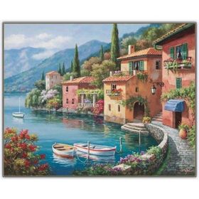 Canvas Hobby Sahil Manzarası 2 60 x 75 cm Rulo Sayılarla Boyama Seti