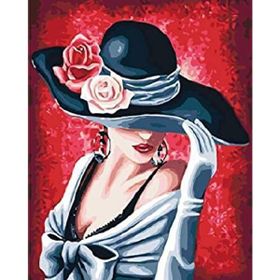 Canvas Hobby Şapkamda Bir Güzel 70 x 90 cm Rulo Sayılarla Boyama Seti