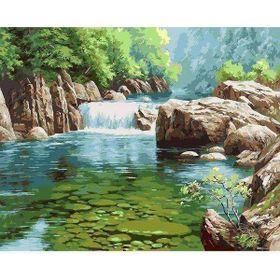 Canvas Hobby Şelale 100 x 140 cm Rulo Sayılarla Boyama Seti
