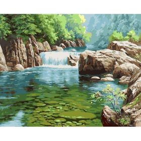 Canvas Hobby Şelale 70 x 90 cm Rulo Sayılarla Boyama Seti