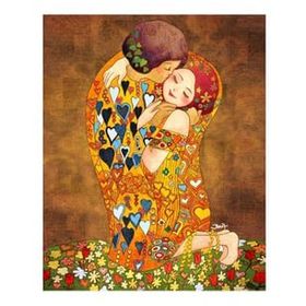 Canvas Hobby Sevgi Öpücüğü 90 x 110 cm Rulo Sayılarla Boyama Seti
