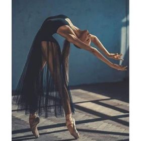 Canvas Hobby Siyah Elbiseli Balerin 90 x 110 cm Rulo Sayılarla Boyama Seti
