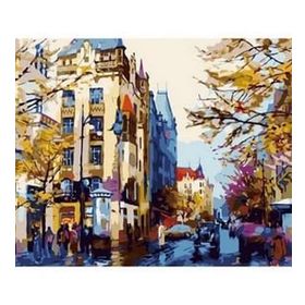 Canvas Hobby Sokak Telaşı 40 x 50 cm Rulo Sayılarla Boyama Seti
