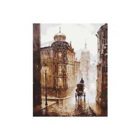 Canvas Hobby Sokaklar ve Fayton 40 x 50 cm Rulo Sayılarla Boyama Seti