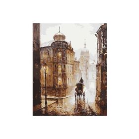 Canvas Hobby Sokaklar ve Fayton 40 x 50 cm Rulo Sayılarla Boyama Seti