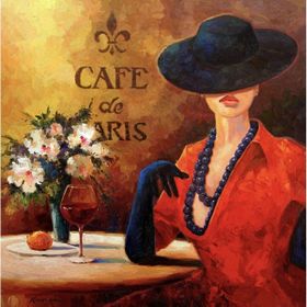 Canvas Hobby Zarif Şapkalı Kadın Kasnaklı 90x110 cm Sayılarla Boyama Seti