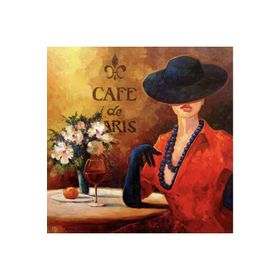 Canvas Hobby Zarif Şapkalı Kadın Rulo 100x140 cm Sayılarla Boyama Seti