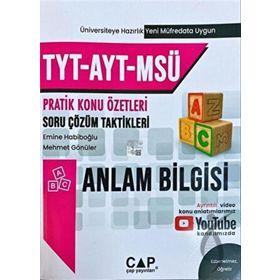 Çap TYT AYT MSÜ Anlam Bilgisi Konu Özetli Soru Çözüm Taktikleri