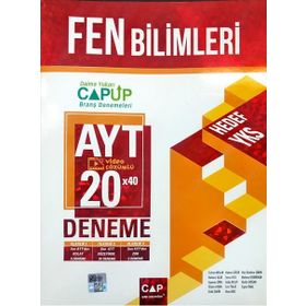 Çap Yayınları 2022 AYT Fen Bilimleri 20 x 40 Up Deneme